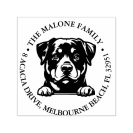 Sello Automático Cachorro Rockweiler Fisgón Tema Personalizado