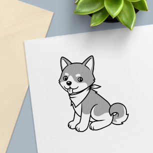 Sello Automático Cachorro Shiba Inu