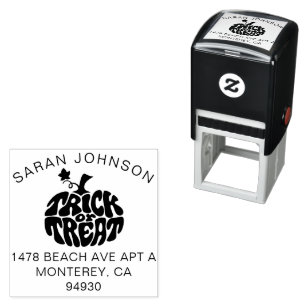 Sello Automático Calabaza De Halloween Con Truco O Tratamiento