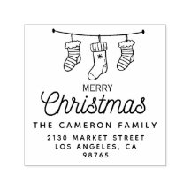 Calcetines Feliz Navidad Nombre de la Familia Dire
