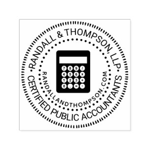 Sello Automático Calculadora CPA Contador Firma Nombre Iniciales UR