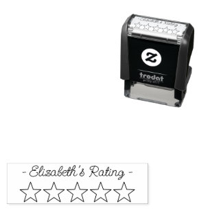 Sello Automático Calificación de 5 estrellas para reseña personaliz