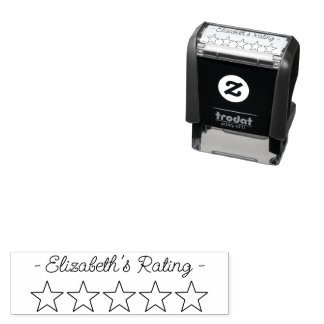 Sello Automático Calificación de 5 estrellas para reseña personaliz