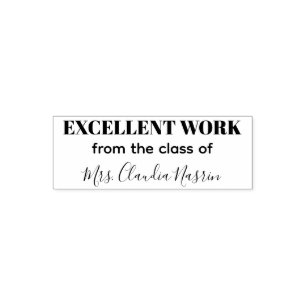 Sello Automático Calificación de trabajo excelente personalizada co