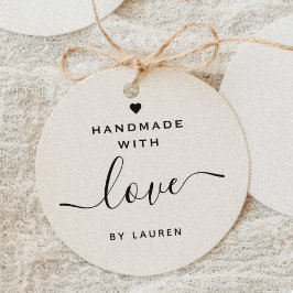 Sello Automático Caligrafía cardíaca moderna hecha a mano con amor