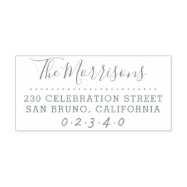 Sello Automático Calligraphy Brush Script Personalizado Dirección d