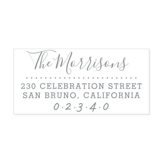 Sello Automático Calligraphy Brush Script Personalizado Dirección d (Diseño)