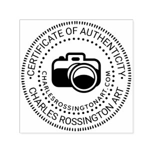Sello Automático Cámara #3 “Certificado de Autenticidad” Nombre URL