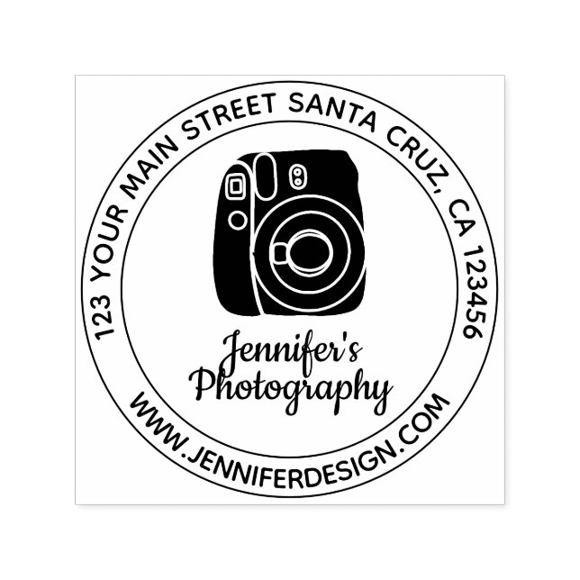 Sello Automático Cámara de vintage (Diseño)