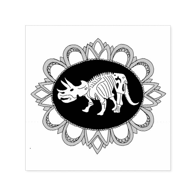 Sello Automático Cameo de triceratops (Diseño)