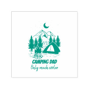 Sello Automático Camping Dad Funny Father's Day