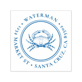 Sello Automático Cangrejo dibujado a mano | Dirección de devolución