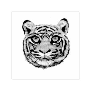 Sello Automático Cara de joven tigre salvaje