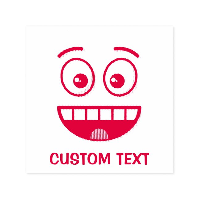 Sello Automático Cara sonriente con boca abierta (Diseño)