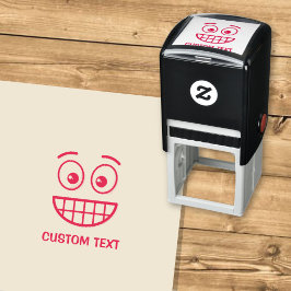 Sello Automático Cara sonriente con ojos abiertos