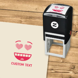 Sello Automático Cara sonriente con ojos en forma de corazón