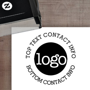Sello Automático Cargar logotipo comercial con información de conta