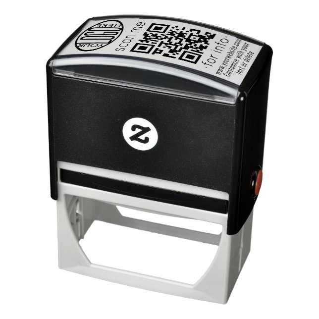 Sello Automático Cargar tu código QR y logotipo promocional moderno (Producto)