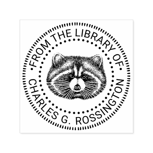 Sello Automático Cariñoso Nombre de Libro de Biblioteca Cara de Map (Diseño)