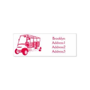 Sello Automático Carro de golf / ilustracion personalizado de coche