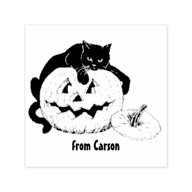 Sello Automático CARSON ~ HALLOWEEN ~ Dibujo de calabaza para gato  (Diseño)