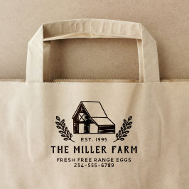 Sello Automático Cartón de huevo de gallina rústica de granja famil