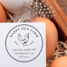 Sello Automático Cartón de huevo de negocios de pollo pintado a man