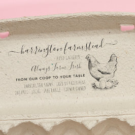 Sello Automático Cartón de huevos frescos en la granja de la famili