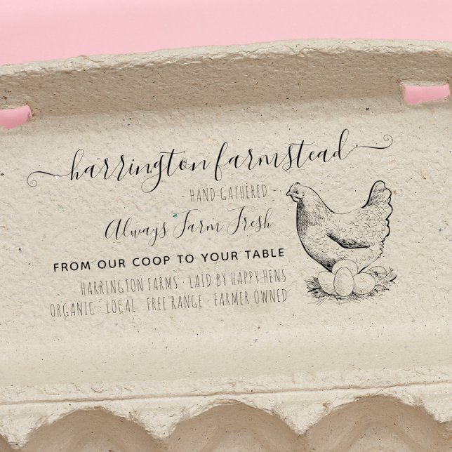 Sello Automático Cartón de huevos frescos en la granja de la famili (Subido por el creador)