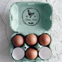 Cartón de Huevos Personalizado de Hen de Vintage F