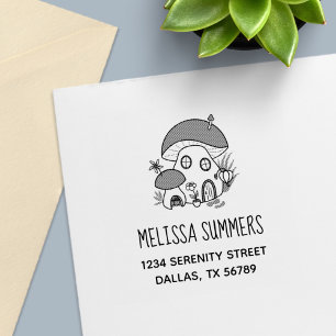 Sello Automático Casa de Hongo de Hada Caprichosa Dirección de Reto