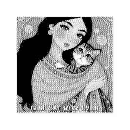 Sello Automático Cat lover Mom Photo  orange