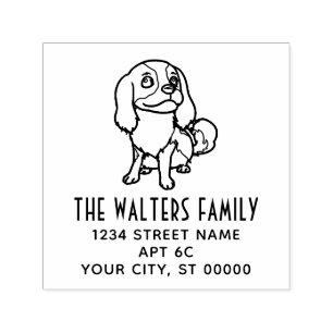Sello Automático Cavalier King Charles Spaniel Perro #2 Nombre Dire