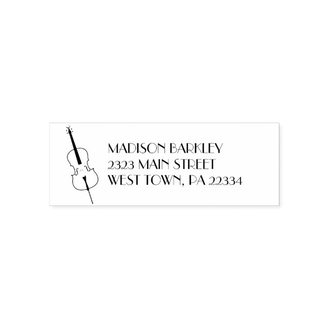 Sello Automático Cello Músico Teacher orquesta de cuerdas (Diseño)