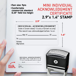 Sello Automático Certificado mini de Reconocimiento de Notario Indi