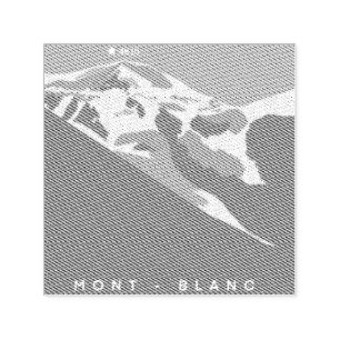 Sello Automático Chamonix, Mont-Blanc, de dibujos digitales, recuer