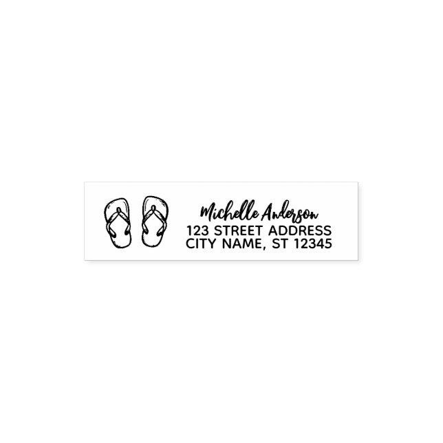 Sello Automático Chanclas Personalizadas de Playa Dirección de Devo (Diseño)
