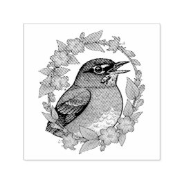 Sello Automático Charming Connecticut Bird With Mirabilis