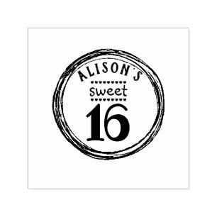 Sello Automático Chica adolescente dulce timbre de fiesta de 16 año