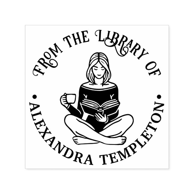 Sello Automático Chica con leyenda cruzada leyendo segundo nombre d (Diseño)