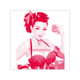 Sello Automático Chica del Fiesta de cócteles Thunder_Cove