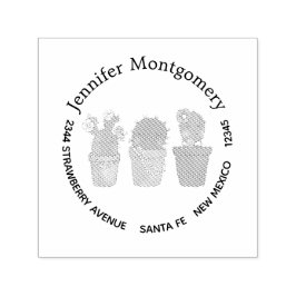 Sello Automático Chicas Cute Cactus Con Joyería