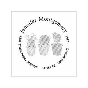 Sello Automático Chicas Cute Cactus Con Joyería