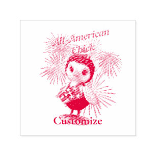 Sello Automático Chick Thunder_Cove, todo estadounidense