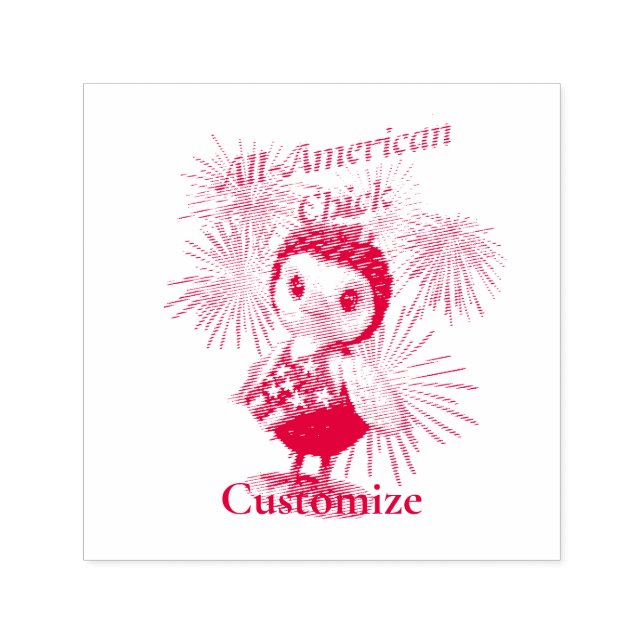 Sello Automático Chick Thunder_Cove, todo estadounidense (Diseño)