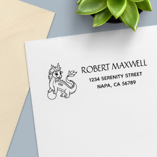 Sello Automático Chinese Dragon Return Address