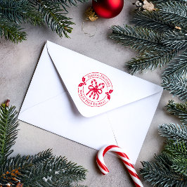 Sello Automático Christmas Candy Cane Wood Art Stamp