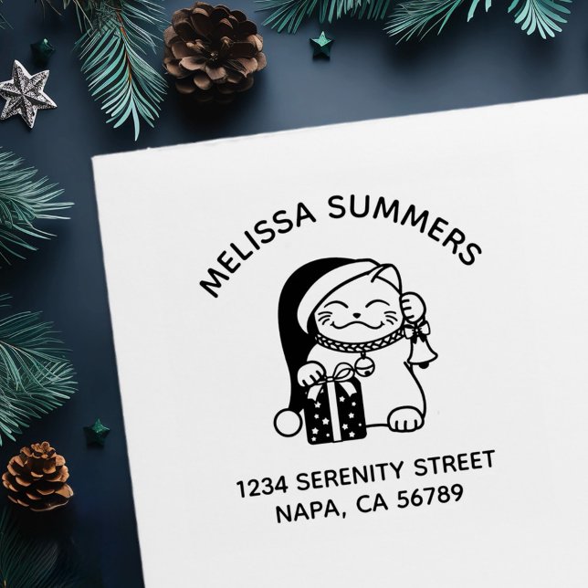 Sello Automático Christmas Cat Arch Address (Subido por el creador)