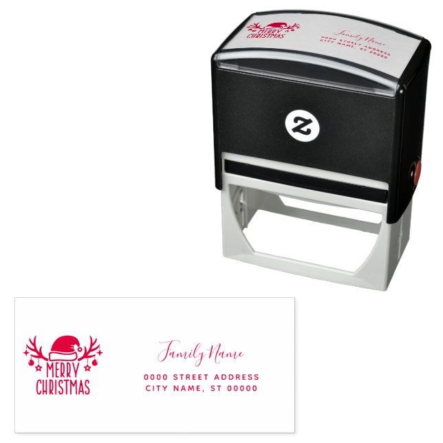 Sello Automático Christmas Return Address Self-inking Stamp (In Situ)
