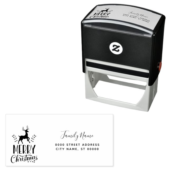 Sello Automático Christmas Return Address Self-inking Stamp (In Situ)
